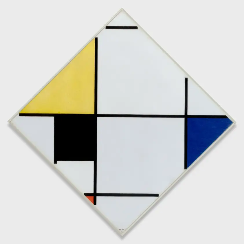 Composition with Yellow, Black, Blue, Red, and Gray di Mondrian, 1921